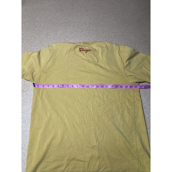 Coogi Australia C69 Luxury Goods T-shirt Mens L Yellow Distressed - Picture 8 of 9